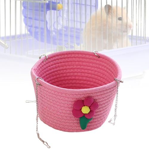 Zialofi Käfigzubehör mit Hängematte für Kleintiere, Ruhehaus für Ratten im Hinterhof, Rosa Zialofi Käfigzubehör mit Hängematte für Kleintiere, Ruhehaus für Ratten im Hinterhof, Rosa von Zialofi