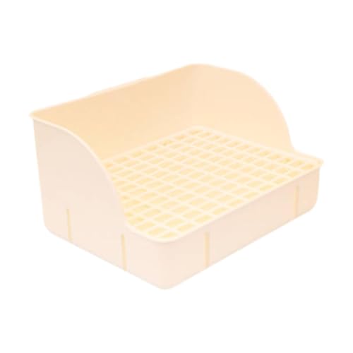 Ｚｉａｌｏｆｉ Kaninchen Toilette für Käfig, kleine Tier Urinpfanne für Meerschweinchen, Beige von Ｚｉａｌｏｆｉ