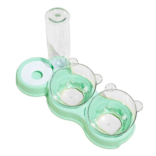 Zialofi Katzen 3 in 1 Futterautomat Wasserspender Fressnapf Trinknapf mit Ergonomisch Erhöhter Schale Und Leicht zu Reinigendem Pp Material für Katzen Hu, GrÜn Zialofi Katzen 3 in 1 Futterautomat Wasserspender Fressnapf Trinknapf mit Ergonomisch Erhöhter Schale Und Leicht zu Reinigendem Pp Material für Katzen Hu, GrÜn von Zialofi