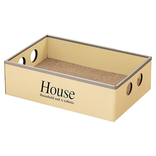 Zialofi Katzenkratzbox Aus Pappe, Gewellte Katzenlounge Zum Spielen für Hauskatzen, Robustes Loungebett, Katzenkratzunterlage für Kätzchen, Haus Zialofi Katzenkratzbox Aus Pappe, Gewellte Katzenlounge Zum Spielen für Hauskatzen, Robustes Loungebett, Katzenkratzunterlage für Kätzchen, Haus von Zialofi