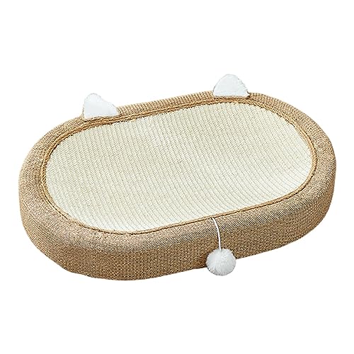 Zialofi Katzenkratzer, Katzenkratzpad, Sisal, rutschfest, Ovale Schüssel, Schlaf Und Ruhezubehör, Langlebiges Liegebett mit Spielzeugball, Möbelschutz, Nest, Halbe Sisalkatze Zialofi Katzenkratzer, Katzenkratzpad, Sisal, rutschfest, Ovale Schüssel, Schlaf Und Ruhezubehör, Langlebiges Liegebett mit Spielzeugball, Möbelschutz, Nest, Halbe Sisalkatze von Zialofi