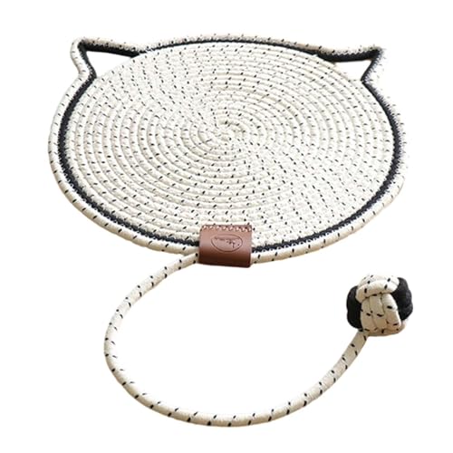 Zialofi Katzenkratzmatte, Schlafunterlage mit Ball, Möbel Und Bodenschutz für Katzen, Weiß Zialofi Katzenkratzmatte, Schlafunterlage mit Ball, Möbel Und Bodenschutz für Katzen, Weiß von Zialofi