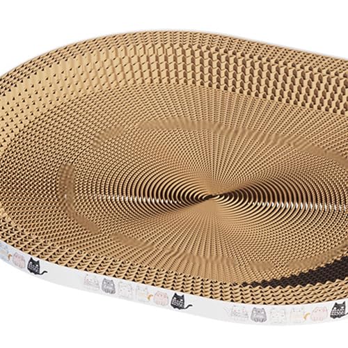 Ｚｉａｌｏｆｉ Katzenliege aus Karton, Kratzunterlage und Spielbereich, Oval S von Ｚｉａｌｏｆｉ