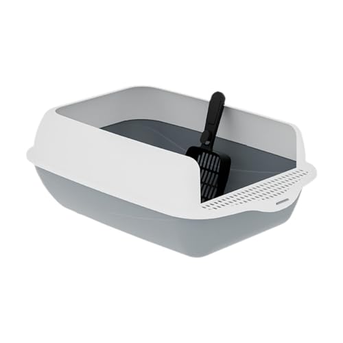 Ｚｉａｌｏｆｉ Katzenstreubox Kätzchen Toilette Wurf Pan Cat Cleaning Basin Halb Geschlossen von Ｚｉａｌｏｆｉ