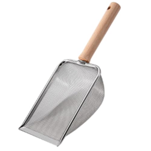 Ｚｉａｌｏｆｉ Katzenstreuschaufel für Haustiere mit Holzgriff Und Sieb, Maschenweite 1.5x1.5mm von Ｚｉａｌｏｆｉ