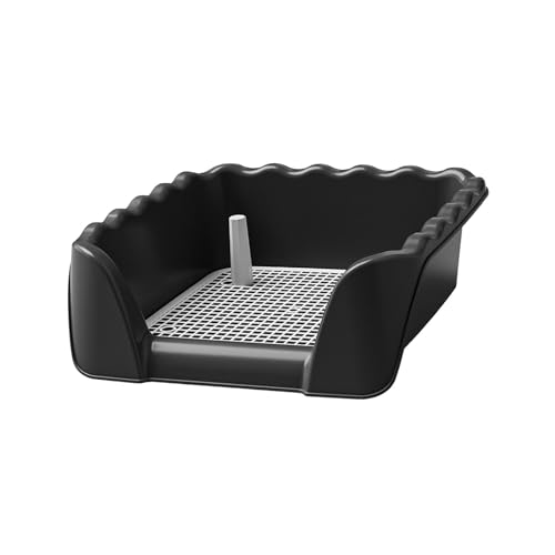 Zialofi Katzentoilette mit Abnehmbarem Spritzschutz für Kleine Tiere Und Kaninchen, Schwarz Zialofi Katzentoilette mit Abnehmbarem Spritzschutz für Kleine Tiere Und Kaninchen, Schwarz von Zialofi