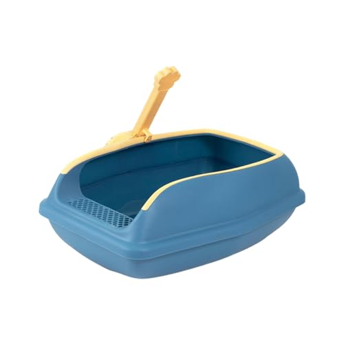 Zialofi Katzentoilette mit Hohem Rand, Tragbare Lösung für Katzen, L blau Zialofi Katzentoilette mit Hohem Rand, Tragbare Lösung für Katzen, L blau von Zialofi