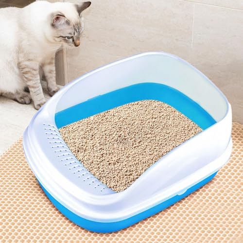 Zialofi Katzentoilette mit Hoher für Katzen, Blau groß Zialofi Katzentoilette mit Hoher für Katzen, Blau groß von Zialofi
