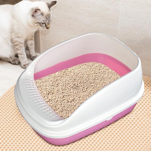 Zialofi Katzentoilette mit Hoher für Katzen, Rosa groß Zialofi Katzentoilette mit Hoher für Katzen, Rosa groß von Zialofi