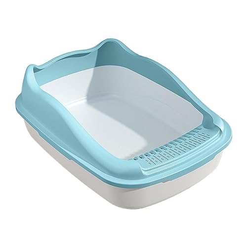 Zialofi Katzentoilette mit Offenem Design, Töpfchen für Kleine Tiere, Käfigzubehör, Blau 48X34,7X18CM Zialofi Katzentoilette mit Offenem Design, Töpfchen für Kleine Tiere, Käfigzubehör, Blau 48X34,7X18CM von Zialofi
