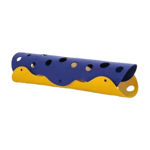 Zialofi Katzentunnelbett, Haustiernest, bequem, zusammengeklappt, tragbar, 60 x 35 cm, Katzenspielzeughöhle für Unterhaltung, Bewegung, Verstecken, Spielen, Gelb Blau Zialofi Katzentunnelbett, Haustiernest, bequem, zusammengeklappt, tragbar, 60 x 35 cm, Katzenspielzeughöhle für Unterhaltung, Bewegung, Verstecken, Spielen, Gelb Blau von Zialofi