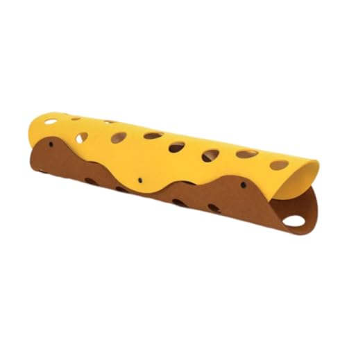 Zialofi Katzentunnelbett, Haustiernest, bequem, zusammengeklappt, tragbar, 60 x 35 cm, Katzenspielzeughöhle für Unterhaltung, Bewegung, Verstecken, Spielen, Gelb Braun Zialofi Katzentunnelbett, Haustiernest, bequem, zusammengeklappt, tragbar, 60 x 35 cm, Katzenspielzeughöhle für Unterhaltung, Bewegung, Verstecken, Spielen, Gelb Braun von Zialofi