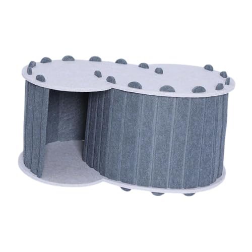 Zialofi Katzentunnelbett für Zwei Katzen mit Zwei Öffnungen, Spielplatz und atmungsaktives Design, Dunkelgrau Zialofi Katzentunnelbett für Zwei Katzen mit Zwei Öffnungen, Spielplatz und atmungsaktives Design, Dunkelgrau von Zialofi