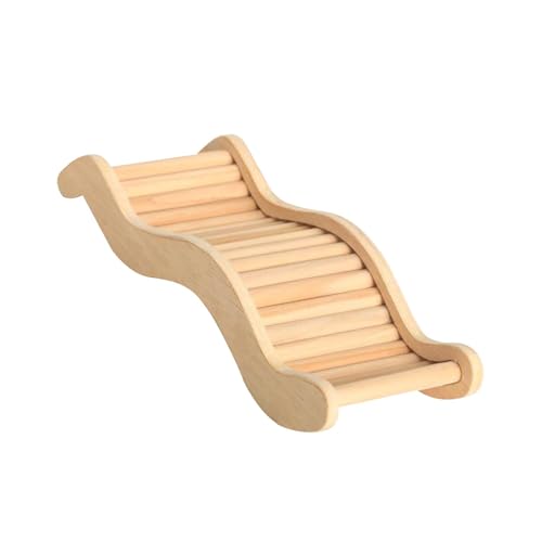 Ｚｉａｌｏｆｉ Kletterleiter für Hamster, Holzbrücke, Spielzeug für Kleine Tiere, Flexible Tiertreppe, 9.5cmx24cm von Ｚｉａｌｏｆｉ