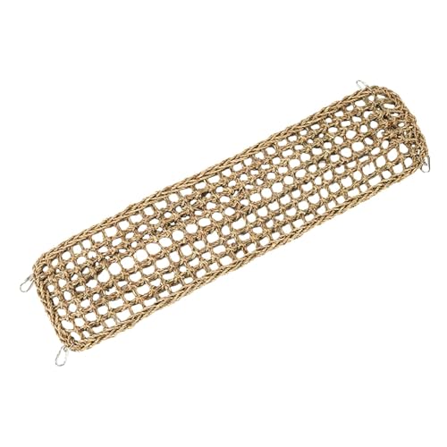Zialofi Papageien Kletterseil, Leiter, Kauspielzeug, Übung, Robuste Seegras Matte für Sitzstangen, Vögel, mit 4 Haken für Sittiche, Nymphensittiche, Aras, 74cmx19cm Zialofi Papageien Kletterseil, Leiter, Kauspielzeug, Übung, Robuste Seegras Matte für Sitzstangen, Vögel, mit 4 Haken für Sittiche, Nymphensittiche, Aras, 74cmx19cm von Zialofi