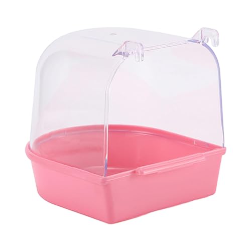 Ｚｉａｌｏｆｉ Papageienbadwanne mit Haken Cockatiel Cage Accessoires Papageienbad Duschbox von Ｚｉａｌｏｆｉ