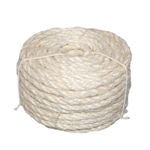 Zialofi Sisal Schnur für Katzenkratzbaum, Kratzseil, Möbel Schutz, Hanfseil, 20 M, Weiß Zialofi Sisal Schnur für Katzenkratzbaum, Kratzseil, Möbel Schutz, Hanfseil, 20 M, Weiß von Zialofi