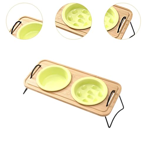 Zialofi Slow-Food-Hundenapf-Set mit Ständer, rutschfeste Futternäpfe für kleine und mittelgroße Tiere, Gelb Zialofi Slow-Food-Hundenapf-Set mit Ständer, rutschfeste Futternäpfe für kleine und mittelgroße Tiere, Gelb von Zialofi