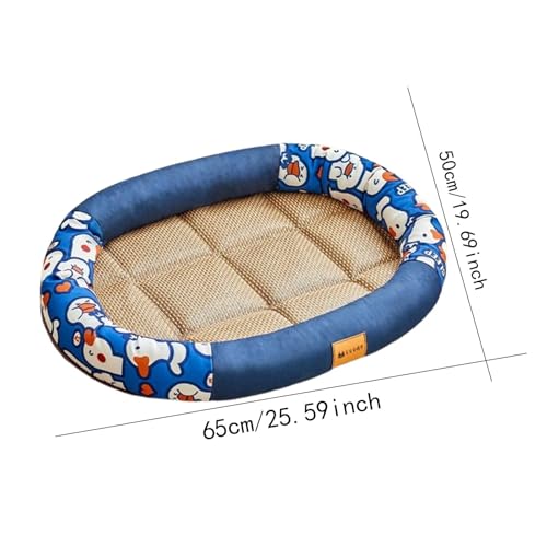 Zialofi Sommerbett für Katzen und Hunde, rutschfeste Schlafunterlage aus eisiger Seide, geeignet für alle Altersgruppen, Blau Zialofi Sommerbett für Katzen und Hunde, rutschfeste Schlafunterlage aus eisiger Seide, geeignet für alle Altersgruppen, Blau von Zialofi