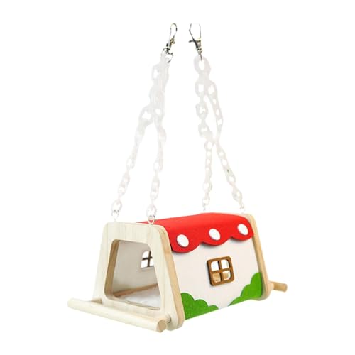 Zialofi Vogelhaus Nest Hängematte Spielzeug für Papageien Und Hamster, Rot Grün Zialofi Vogelhaus Nest Hängematte Spielzeug für Papageien Und Hamster, Rot Grün von Zialofi