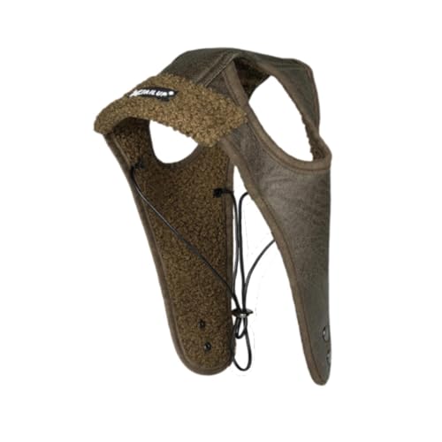 Ｚｉａｌｏｆｉ Winter Pilotenmütze für Hunde für Kaltes Wetter, Kreative Kopfbedeckung, Winddichtes Haustier Cosplay Kostüm mit Ohrenklappen für Tiere, Katzen Und Hu, Braun L von Ｚｉａｌｏｆｉ