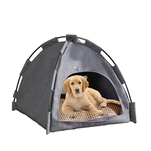 Faltbares Katzenzelt - Hund Tipee Zelt mit Einer Kühlbettmatte | Katzenzelte für außen, atmungsaktives waschbares Haustier Häuser Hunde Katze Klappe Innen im Freien im Haus Bettzelt Faltbares Katzenzelt - Hund Tipee Zelt mit Einer Kühlbettmatte | Katzenzelte für außen, atmungsaktives waschbares Haustier Häuser Hunde Katze Klappe Innen im Freien im Haus Bettzelt von Zibeem