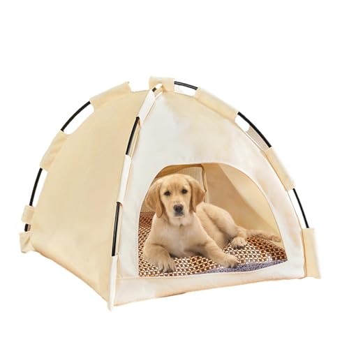 Faltbares Katzenzelt - Hund Tipee Zelt mit Einer Kühlbettmatte | Katzenzelte für außen, atmungsaktives waschbares Haustier Häuser Hunde Katze Klappe Innen im Freien im Haus Bettzelt Faltbares Katzenzelt - Hund Tipee Zelt mit Einer Kühlbettmatte | Katzenzelte für außen, atmungsaktives waschbares Haustier Häuser Hunde Katze Klappe Innen im Freien im Haus Bettzelt von Zibeem