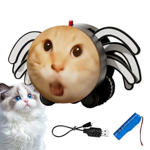 Zibeem Automatisches Katzenspielzeug | Elektrisch Krabbelnde Spinne Tier Toy - Bewegliches Interaktives Automatisches Gerät Für Haustiere Kätzchen Geburtstag Weihnachten von Zibeem