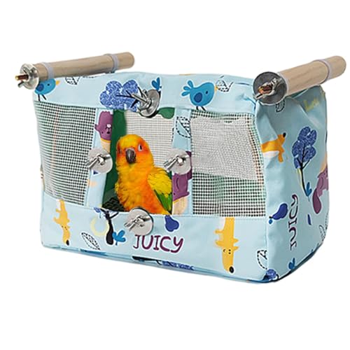 Zibeem Bird Nest House, Papageienkäfignest - Atmungsaktives Vogelnestbett mit kühle Matte | Haustierzelt für Sittich Cockatiels Lovebird Cockatoo Finch Hamster Chinchilla von Zibeem