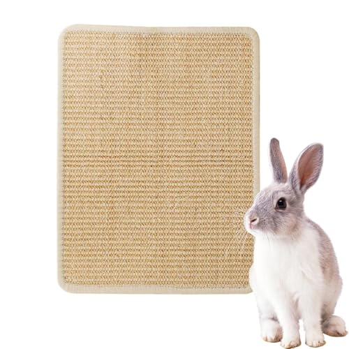 Zibeem Kaninchen Sisal Kratzpad | Tier Kratzpad Für Nagelpflege | Kauspielzeug Käfigzubehör Schutzmatte Für Chinchilla Hamster Kleintiere Schlafplatz von Zibeem