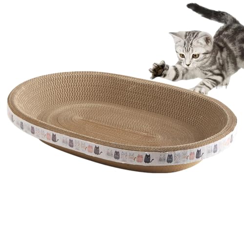 Zibeem Katzenkratzer aus Pappe – 2-in-1 ovales/rundes Katzenkratzbrett | Hochdichtes, langlebiges Katzenkratzbrett für Katzenmöbel im Innenbereich, Kratzbaum für schlafende Katzen im Innenbereich Zibeem Katzenkratzer aus Pappe – 2-in-1 ovales/rundes Katzenkratzbrett | Hochdichtes, langlebiges Katzenkratzbrett für Katzenmöbel im Innenbereich, Kratzbaum für schlafende Katzen im Innenbereich von Zibeem