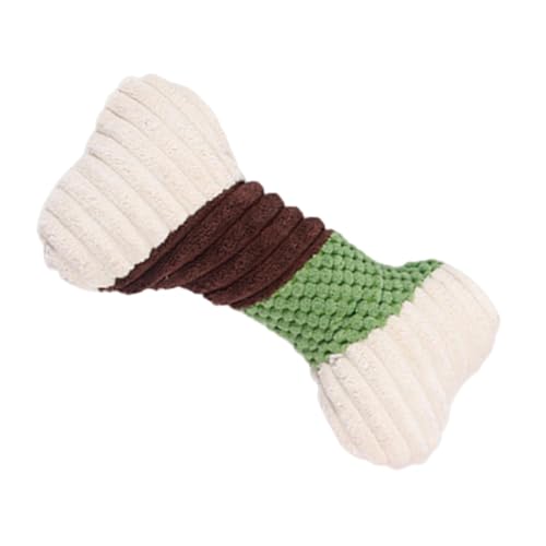 Zibeem Kauspielzeug zum Zahnen für Welpen, Plüsch-Kauspielzeug für Hunde - Bissfestes Hundeplüschtier - Interaktives Quietschspielzeug in Knochenform für Hundewelpen Zibeem Kauspielzeug zum Zahnen für Welpen, Plüsch-Kauspielzeug für Hunde - Bissfestes Hundeplüschtier - Interaktives Quietschspielzeug in Knochenform für Hundewelpen von Zibeem