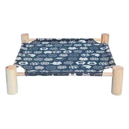 Zibeem Komplettes Bett für Katzen, kleines Holzbett, Hängemattenbett für Katzen und Hunde, kleines Holzbett für Haustierbett für Innenkatzen, Katzenmöbel, 53 x 48 cm Zibeem Komplettes Bett für Katzen, kleines Holzbett, Hängemattenbett für Katzen und Hunde, kleines Holzbett für Haustierbett für Innenkatzen, Katzenmöbel, 53 x 48 cm von Zibeem