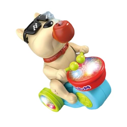Zibeem Trommelndes Hundespielzeug,trommelnder Hund,Musikalisches Hundespielzeug - Beleuchtetes Musik-Hundespielzeug, Sprüh-Musikzug-Kinderspielzeug, Musik-Trommelhund für Kinder, Spaß, Zuhause Zibeem Trommelndes Hundespielzeug,trommelnder Hund,Musikalisches Hundespielzeug - Beleuchtetes Musik-Hundespielzeug, Sprüh-Musikzug-Kinderspielzeug, Musik-Trommelhund für Kinder, Spaß, Zuhause von Zibeem