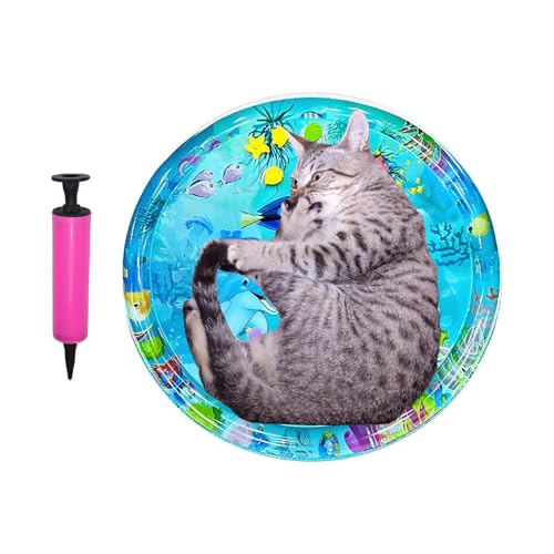 Zibeem Wassermatte Für Katzen | Auslaufsichere Wassersensor Spielmatte - Interaktives Kratzfestes Spielzeug Tragbare Kühlunterlage Zubehör Zibeem Wassermatte Für Katzen | Auslaufsichere Wassersensor Spielmatte - Interaktives Kratzfestes Spielzeug Tragbare Kühlunterlage Zubehör von Zibeem