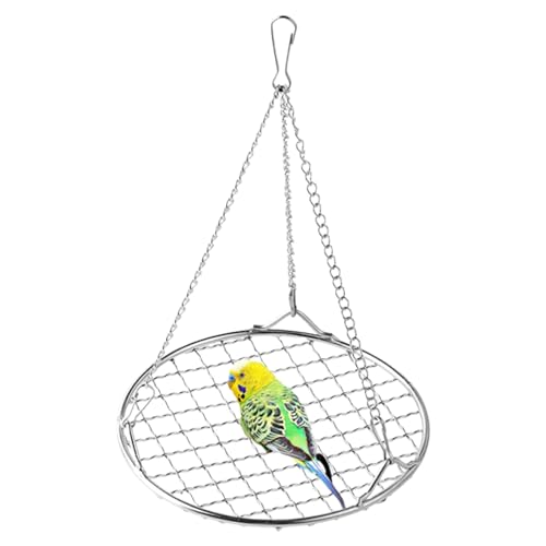 Zibeem Wellensittich Schaukel | Vogel Schaukeln - Rostfreier Edelstahl Nagfester Abnehmbarer Ruheplatz Mit Kühlgitter-Design Zum Ausruhen Spielen Für Ziervögel Finken Unzertrennliche Heimtierbedarf Zibeem Wellensittich Schaukel | Vogel Schaukeln - Rostfreier Edelstahl Nagfester Abnehmbarer Ruheplatz Mit Kühlgitter-Design Zum Ausruhen Spielen Für Ziervögel Finken Unzertrennliche Heimtierbedarf von Zibeem