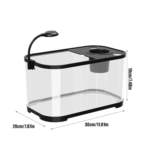 Aquarium Starter Kit | Glas Desktop -Fischtank mit Filter & Licht | Stummes für Betta, Schildkröte, Wasserhüter | Dekorative Home Aquarium Bowl | Tropisches -Süßwasser Aquarium Starter Kit | Glas Desktop -Fischtank mit Filter & Licht | Stummes für Betta, Schildkröte, Wasserhüter | Dekorative Home Aquarium Bowl | Tropisches -Süßwasser von Ziennhu