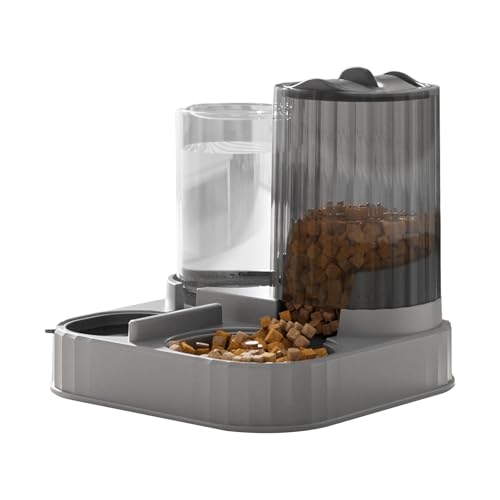 Automatische Feeder - große Kapazität 2 -in -1 -Schüssel, Wasserspender | Haustierfutter Feeder Waterer, Doppelproduktion Fütterungsstation für Welpenkätzchen kleine Tiere, Apartment im Innenbereich A von Ziennhu