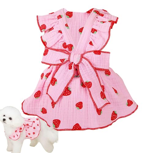 Hundekleid Schleifengeschirr,Hundeprinzessin Geschirrkleid | Florales Mädchen-Welpenkleid - Atmungsaktives Fliege-Kleid mit Kordelzug-Schnalle für kleine Hunde, Katzen, Mädchen, Welpen Hundekleid Schleifengeschirr,Hundeprinzessin Geschirrkleid | Florales Mädchen-Welpenkleid - Atmungsaktives Fliege-Kleid mit Kordelzug-Schnalle für kleine Hunde, Katzen, Mädchen, Welpen von Ziennhu