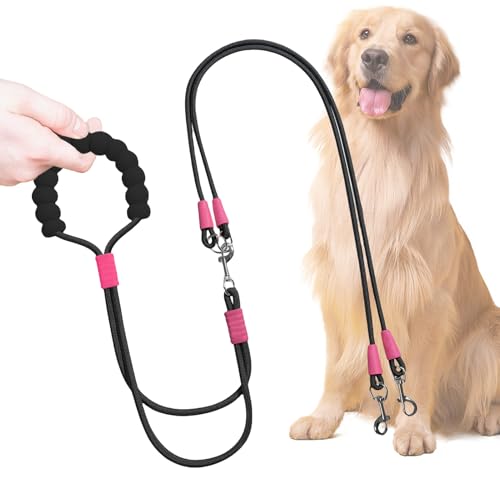 Hundeleine | Doppelte Anti-Aufroll-Leine für Spaziergänge | Anti-Aufroll-Design verstellbar Sicherheit für Tiere im Freien für kleine und mittlere Rassen Hundeleine | Doppelte Anti-Aufroll-Leine für Spaziergänge | Anti-Aufroll-Design verstellbar Sicherheit für Tiere im Freien für kleine und mittlere Rassen von Ziennhu