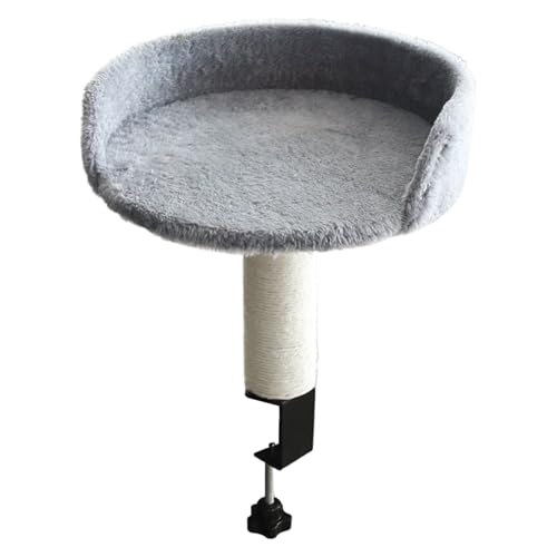 Katzenbett für Schreibtisch entfernbar | Klemmstock-Katze-Hängematte mit weichem Kissen Pad Nest | Platz sparende Schreibtisch mit einem Katzenbett für Kätzchen und Haustiere, bequeme Innenliege für Z von Ziennhu