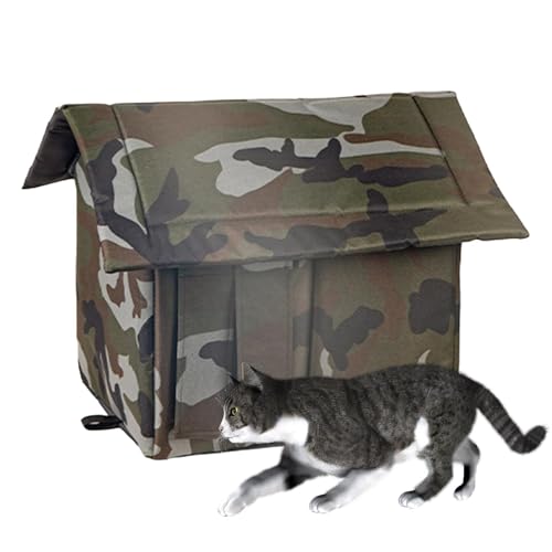 Katzenhaus, Katzenhaus, schick, halbgeschlossen, warmes und schäbiges Design, alle Jahreszeiten, Katzen, Kätzchen, Welpen für den Außenbereich Katzenhaus, Katzenhaus, schick, halbgeschlossen, warmes und schäbiges Design, alle Jahreszeiten, Katzen, Kätzchen, Welpen für den Außenbereich von Ziennhu