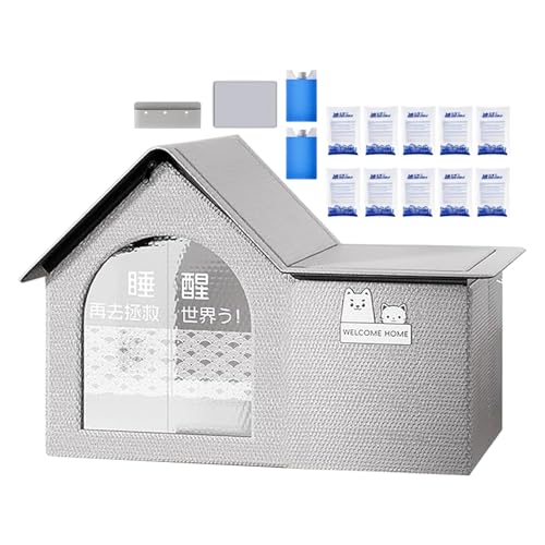 Katzenhaus für den Außenbereich, rostfrei, natürliche Frische – Höhle thermisch, wasserdicht und groß für Hunde, Katzen, Schutz im Freien Katzenhaus für den Außenbereich, rostfrei, natürliche Frische – Höhle thermisch, wasserdicht und groß für Hunde, Katzen, Schutz im Freien von Ziennhu