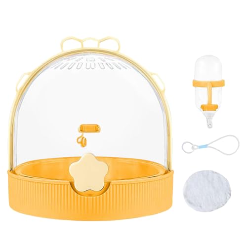 Kleinstierträger - tragbarer Haustierkoffer, Outdoor -Reiseträger | Inbegriffen Wasserflasche, leichte Hasenträger, Wanderweg -Reisetasche für Chinchilla, Igel, Mäuse, Kaninchen, kleine Haustiere von Ziennhu