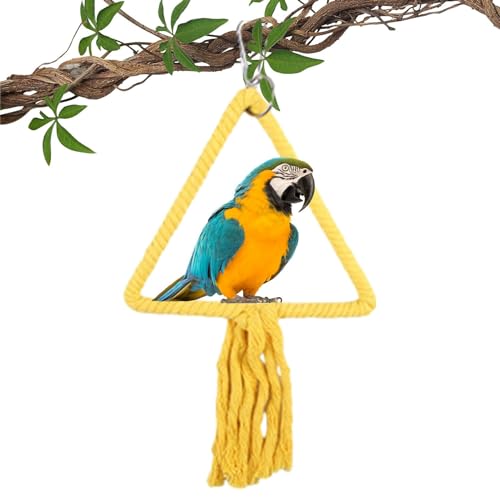 Papageienschaukelständer, Kauvogel-Schaukelständer – Vogel-Sitzstange, Vogelspielzeug-Schaukel, bunt, für Wellensittiche, Sittiche, Multi-Birdspiele Papageienschaukelständer, Kauvogel-Schaukelständer – Vogel-Sitzstange, Vogelspielzeug-Schaukel, bunt, für Wellensittiche, Sittiche, Multi-Birdspiele von Ziennhu
