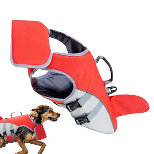 Schwimmweste Für Hunde – Rettungsgriff – Schwimmweste Für Haustiere – Hervorragender Auftrieb, Gut Sichtbare Weste Mit Verstellbarem Gurt Für Mittelgroße Und Große Hunde Mit Griffen Für Seen, Flüsse U von Ziennhu