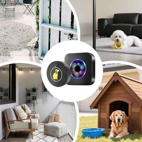Ziennhu Hundeklingel Zum Hinausgehen | Drahtlose Hundeklingel Für Gesamtes Haus,Wasserdichter Trainingsknopf Für Wohnung Garten Und Drinnen Draußen von Ziennhu