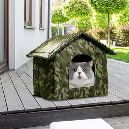 Ziennhu Katzenhaus für Katzen, wasserdicht, für den Außenbereich, faltbar, wetterfest, mit Kissen für Haustiere, sicheres Bauernhaus Ziennhu Katzenhaus für Katzen, wasserdicht, für den Außenbereich, faltbar, wetterfest, mit Kissen für Haustiere, sicheres Bauernhaus von Ziennhu