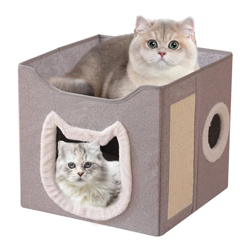 x Innenkatze - Faltbare Katzenhöhle | Zusammenklappbares Katzenhaus | Doppelschicht Winter warmes Katzenbett | Doppelseitige weiche Pads Flauschiger Ball für kleine mittelgroße Haustiere x Innenkatze - Faltbare Katzenhöhle | Zusammenklappbares Katzenhaus | Doppelschicht Winter warmes Katzenbett | Doppelseitige weiche Pads Flauschiger Ball für kleine mittelgroße Haustiere von Ziennhu