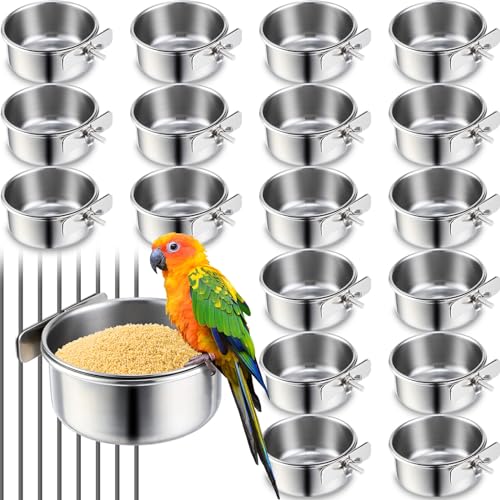 Ziliny 24 Stück 284 ml Edelstahl Vogelfutterschale Schalen Metall Vogelschalen mit Klemme Vogelkäfig Futterschale Vogelzubehör für Käfige, Haustierkäfig Becher Halter für Sittiche Papagei Ziliny 24 Stück 284 ml Edelstahl Vogelfutterschale Schalen Metall Vogelschalen mit Klemme Vogelkäfig Futterschale Vogelzubehör für Käfige, Haustierkäfig Becher Halter für Sittiche Papagei von Ziliny